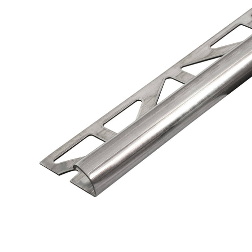 DURAL Profilé en quart de cercle DURONDELL Acier inoxydable (V2A/304) argenté naturel 10mm 250cm