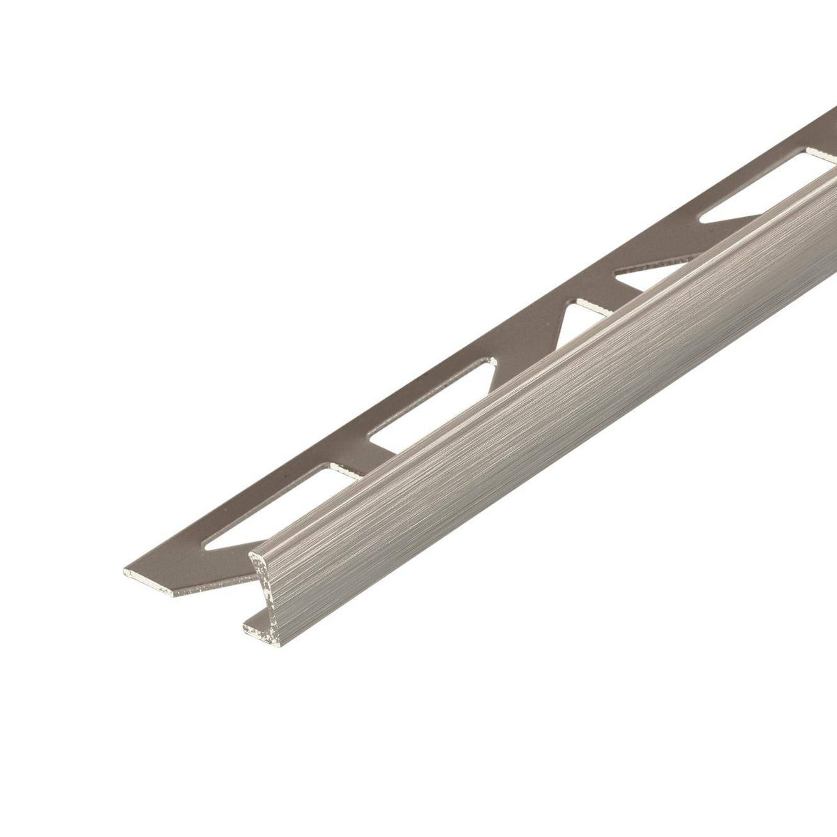 Winkelprofil DUROSOL Aluminium hochglanzeloxiert gebürstet titan 8mm 250cm