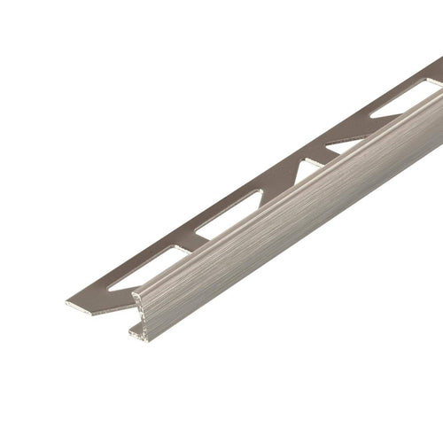 Winkelprofil DUROSOL Aluminium hochglanzeloxiert gebürstet titan 8mm 250cm