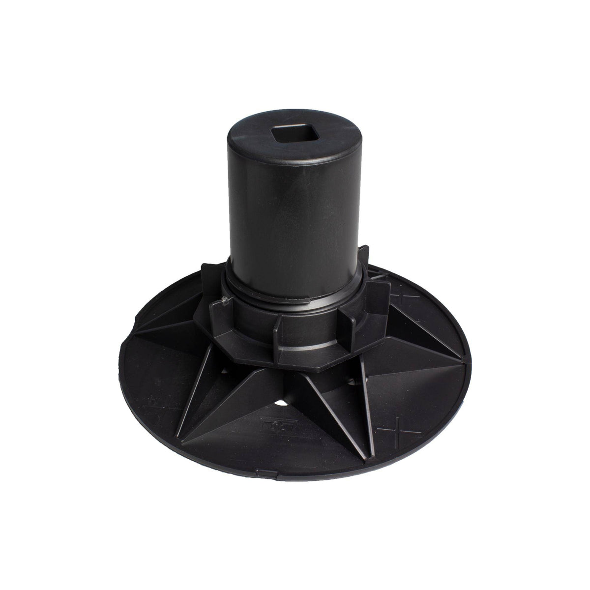 Stelzlagersockel FLEXIBAL BA Aluminium schwarz-blau 133mm