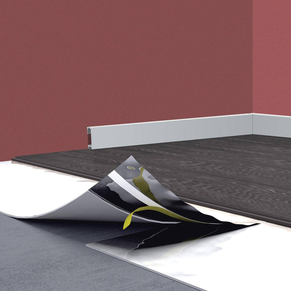 Unterlagsbahn für Laminat/Fertigparkett FLOORBASE Aluminium Silber 15lfdm.