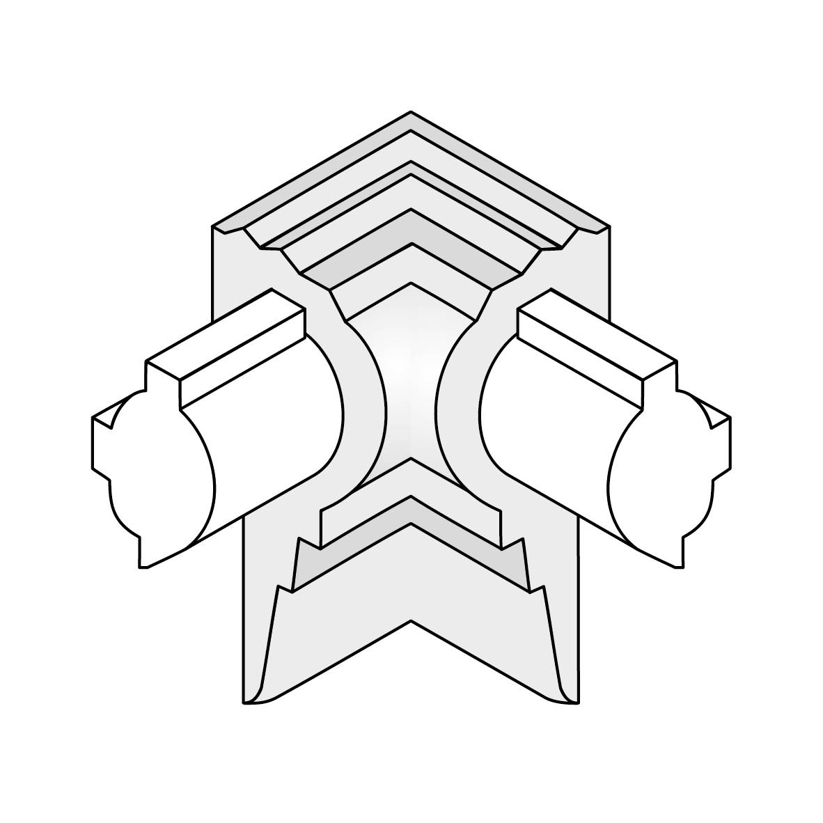Angle intérieur DURAL FLORENTOSTEP Aluminium thermolaqué argent 9mm