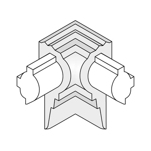 Angle intérieur DURAL FLORENTOSTEP Aluminium thermolaqué argent 9mm