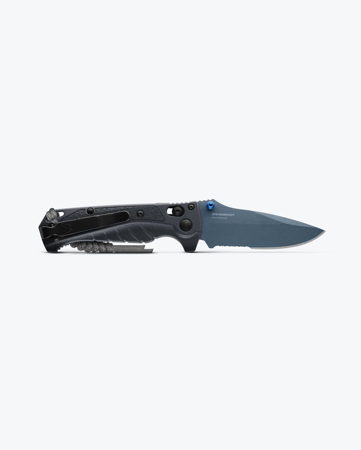 Mini Adira™ Tempest Gray Knife - Open Handle Back View | Benchmade Knife Co.