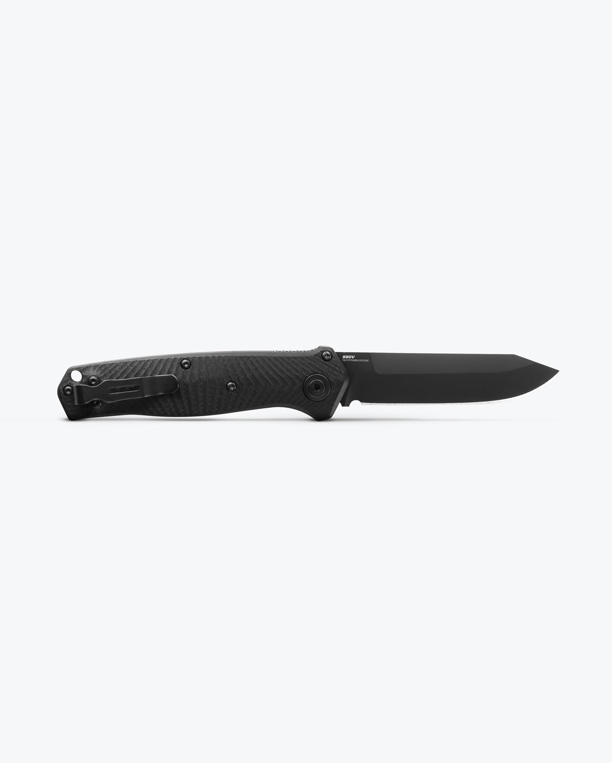 Benchmade Mediator Black G10 8551BK - Back View Open | Benchmade Knife Co.