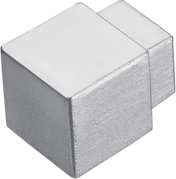 TEGEL EXPERT 24 binnen- en buitenhoek LARGO CANTO gegoten metaal zilver 9mm