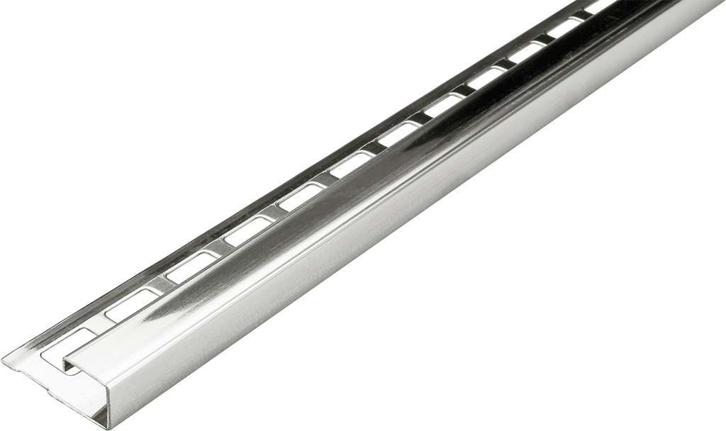 FLIESENEXPERT 24 Profilé carré LARGO CANTO Acier inoxydable (V2A/304) brossé 10mm 250cm