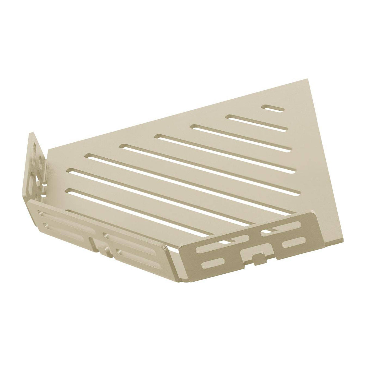 Tablette d'angle DURAL avec tringle TI-SHELF LINE aluminium structuré sable 32mm