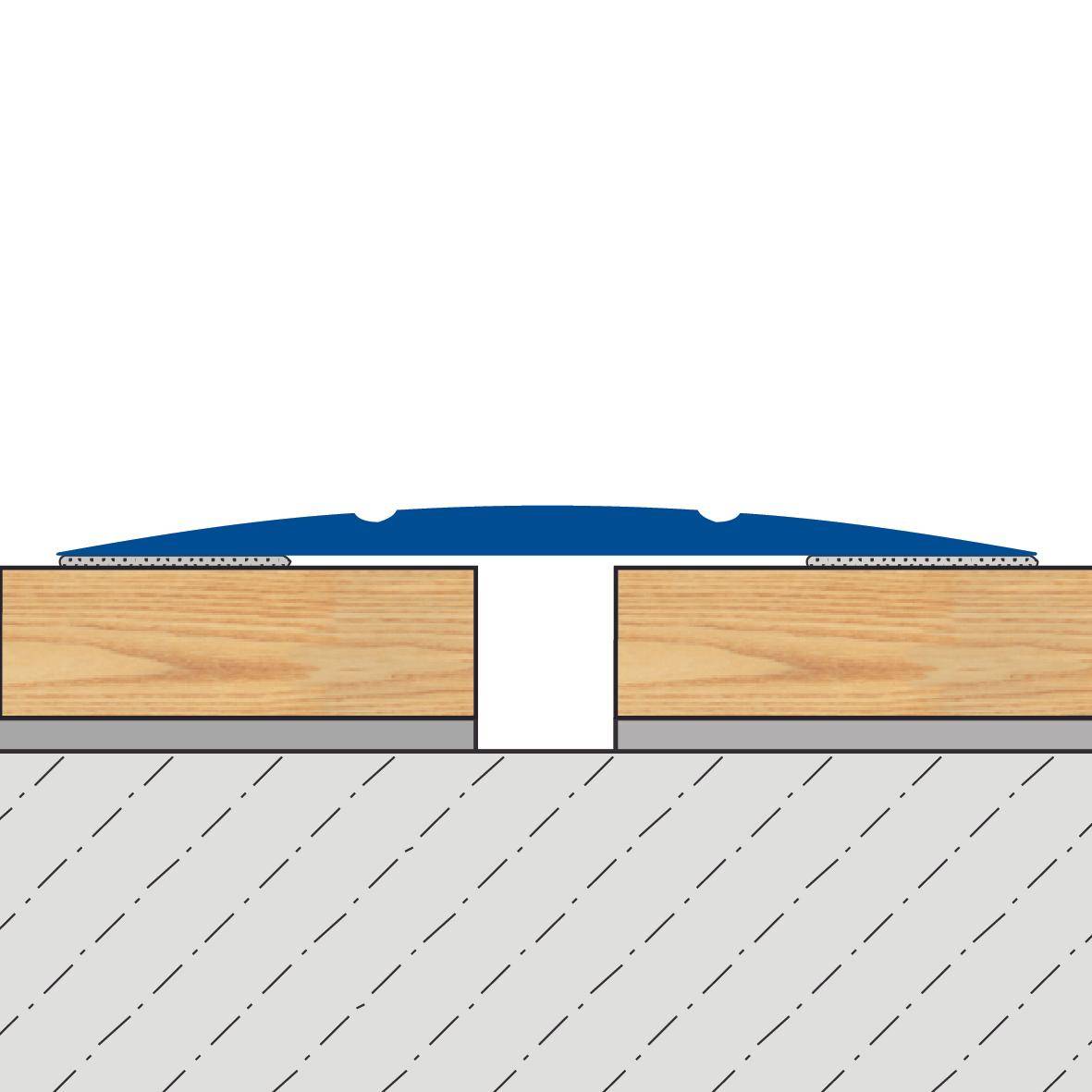Übergangsprofil gebohrt MAXIFLOOR Aluminium eloxiert titan 100cm