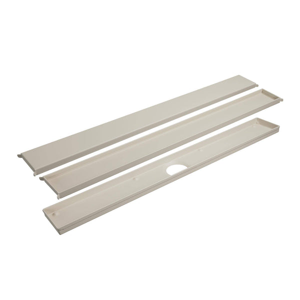 Ablaufrinne Doubleface MYVARIO-LINE Edelstahl (V2A/304) sand RAL 0808005 strukturbeschichtet 100cm