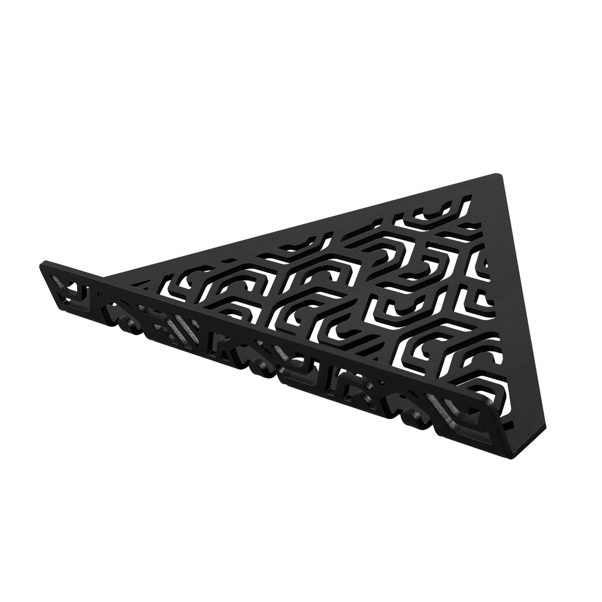 Tablette d'angle DURAL avec tringle TI-SHELF PENTA Aluminium structuré noir 32mm
