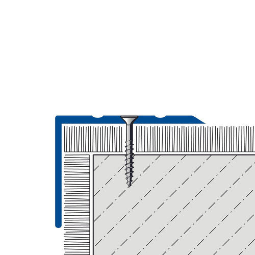 Treppenstufenprofil gebohrt PROTECT Aluminium eloxiert titan 20mm 270cm
