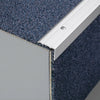 Treppenstufenprofil gebohrt PROTECT Aluminium eloxiert silber 10mm 270cm