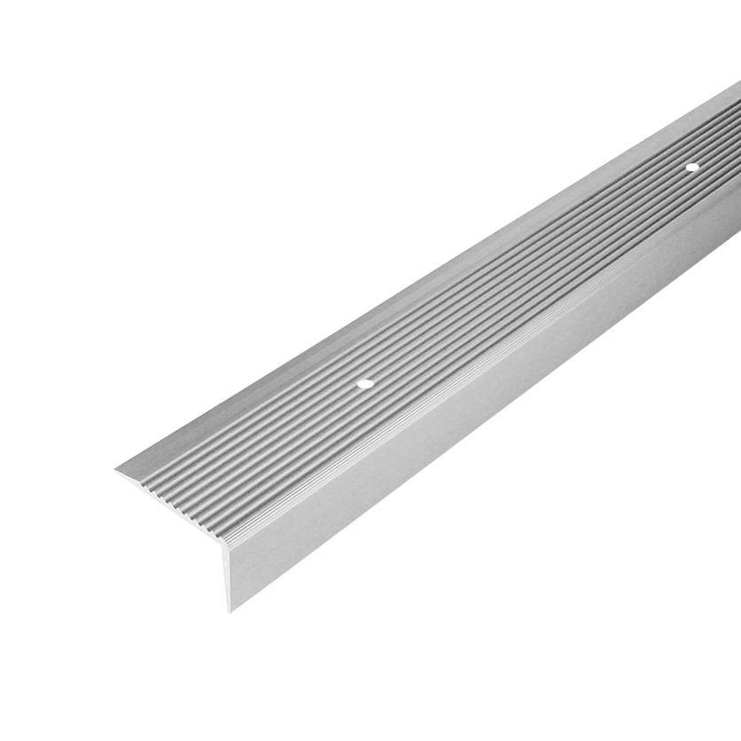 Treppenstufenprofil gebohrt PROTECT Aluminium eloxiert silber 20mm 270cm