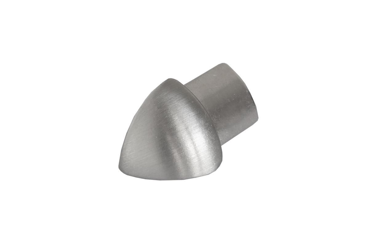 Außenecke RONDI RO Metalldruckguss gebürstet 10mm Beutel a 20 Stk.
