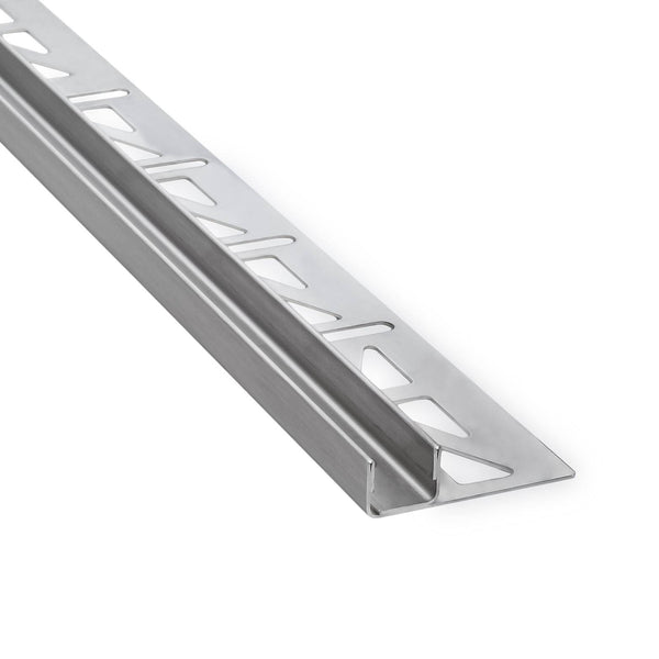 Wandprofil zur Glasaufnahme SHOWER-GK GLAS WALL Edelstahl (V2A/304) gebürstet 19mm 220cm
