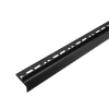 Cale de pente DURAL pour recevoir le verre à gauche SHOWER-GK GLAS FLOOR acier inoxydable (V2A/304) noir mat RAL 9011 structuré 19mm 148cm