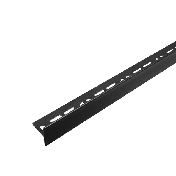 DURAL afschotwig links (in de richting van de goot) SHOWER-GK RVS (V2A/304) zwart mat RAL 9011 structuur gecoat 12,5mm 120cm