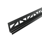 DURAL wandaansluiting afschotwig links (in de richting van de goot) SHOWER-GK TEGEL RVS (V2A/304) zwart mat RAL 9011 structuur gecoat 11mm 120cm