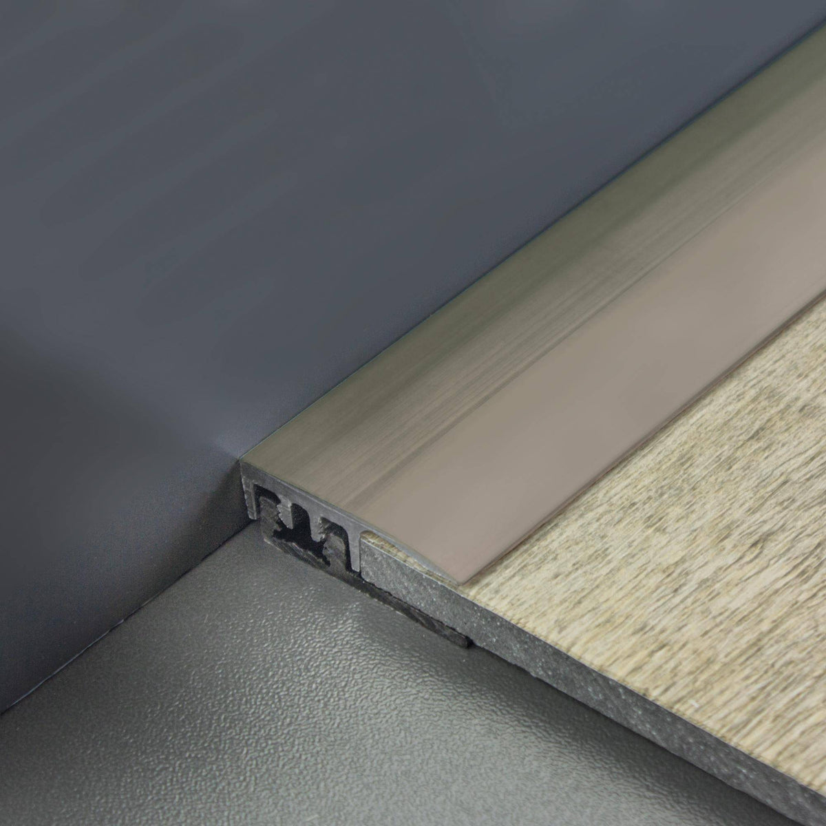 Abschlussprofil SNAP LVT BORDER Aluminium eloxiert silber 5-7mmmm 100cm
