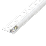Profil de base DURAL LED SQUARELINE LED plastique blanc thermolaqué 11mm 250cm
