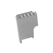 Embout DURAL Embout gauche SQUARESTEP LED aluminium anodisé argent 11mm