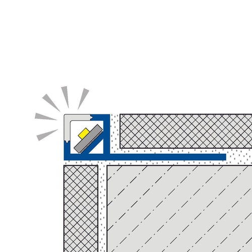 Profil de base DURAL LED SQUARELINE LED aluminium anodisé argent 11mm 250cm