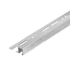 Abschlussprofil SQUARELINE Aluminium hochglanzeloxiert gebürstet silber 7mm 250cm