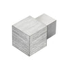 Innen- und Außenecke SQUARELINE Metalldruckguss hochglanzeloxiert gebürstet silber 11mm
