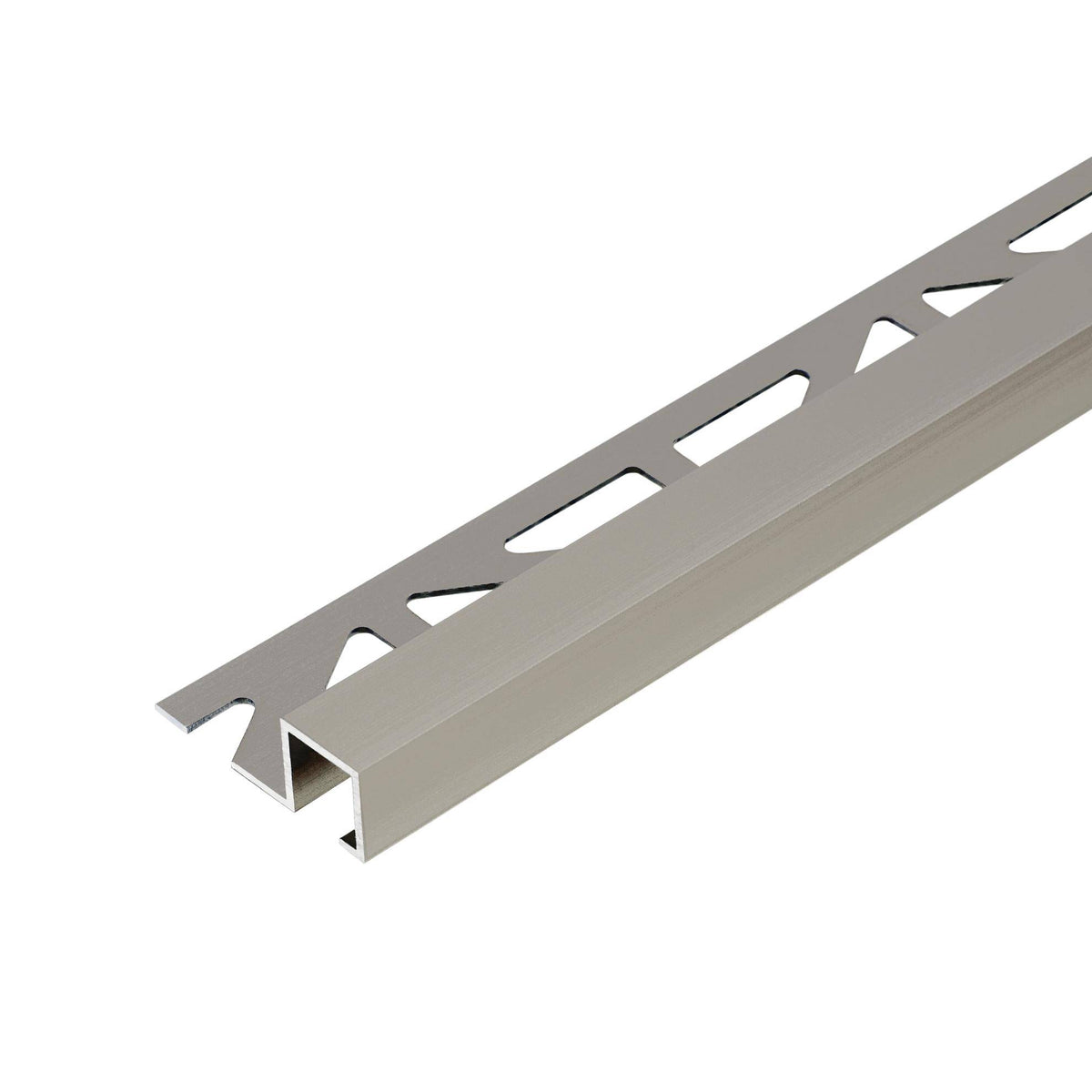 Profilé de finition DURAL SQUARELINE aluminium anodisé brillant titane 9mm 250cm