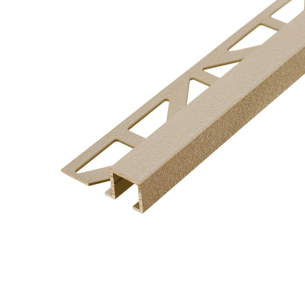 Profilé de finition DURAL SQUARELINE Aluminium structuré beige 11mm 250cm