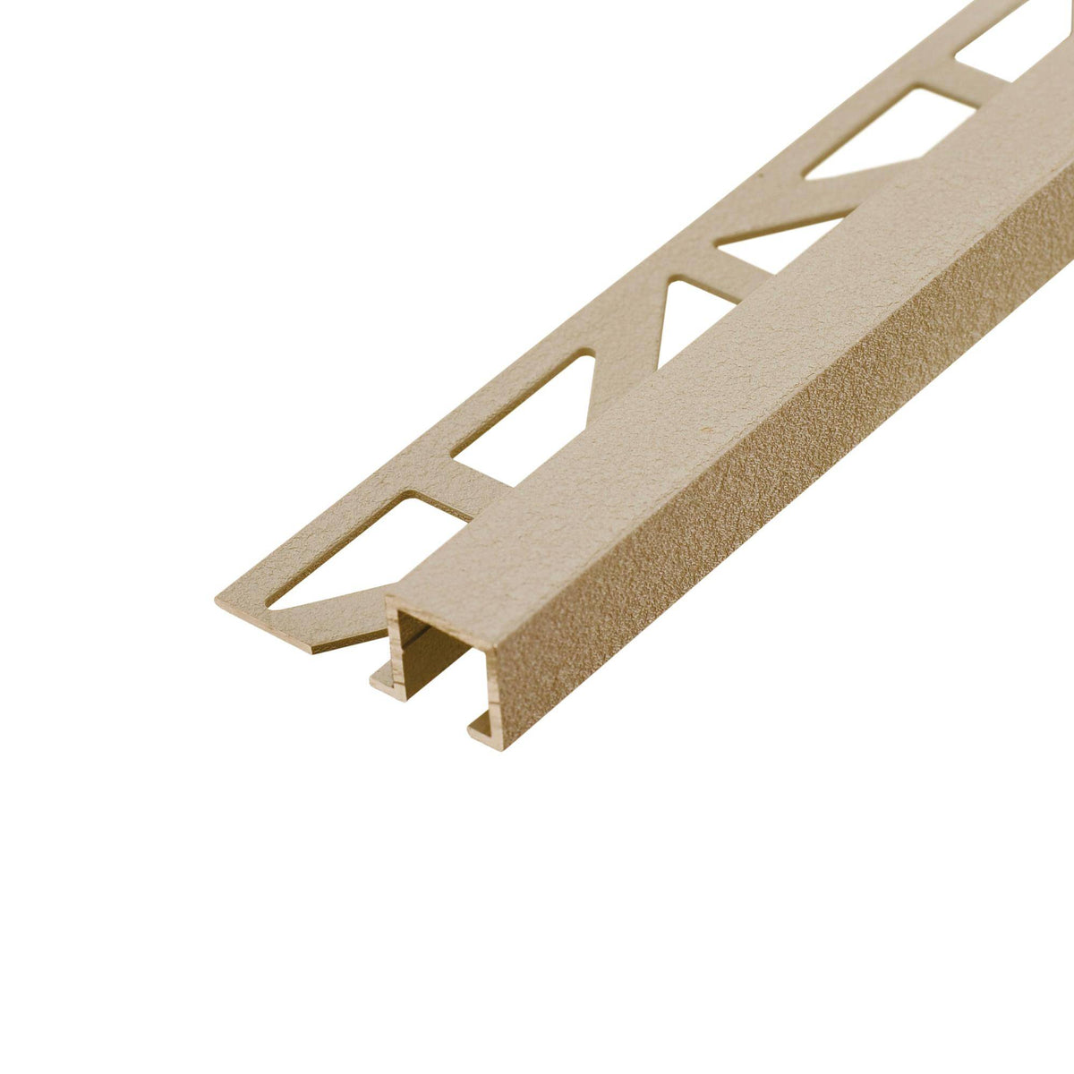 Profilé de finition DURAL SQUARELINE Aluminium structuré beige 11mm 250cm