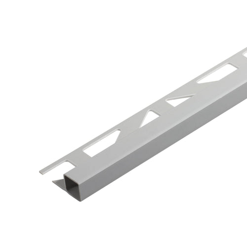 Quadratprofil SQUARELINE PVC silbergrau 11mm 250cm