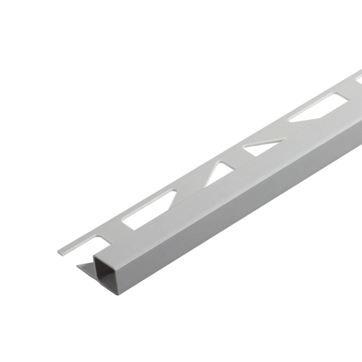 Quadratprofil SQUARELINE PVC silbergrau 9mm 250cm