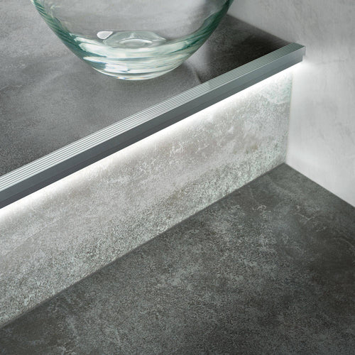 DURAL Profil de base SQUARESTEP LED aluminium anodisé argent 11mm 250cm