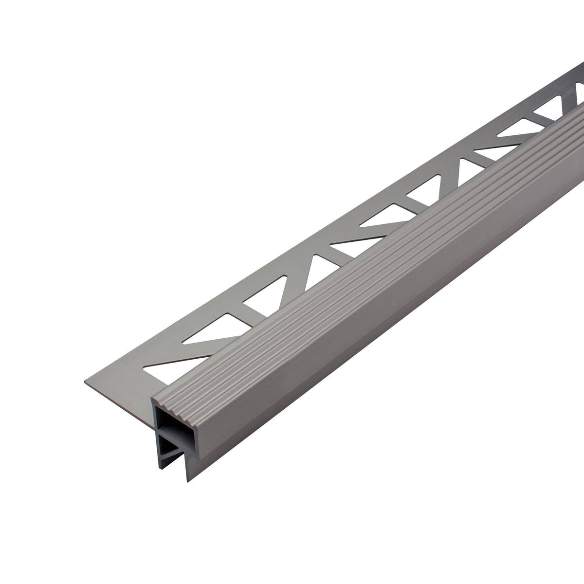 DURAL Profil de base SQUARESTEP LED aluminium anodisé titane 11mm 150cm