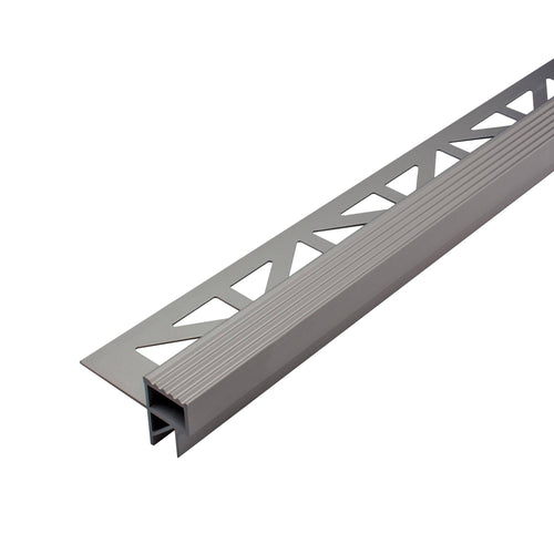 DURAL Profil de base SQUARESTEP LED aluminium anodisé titane 11mm 150cm