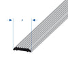 Einlage STEP PVC schwarz gerillt 25lfdm