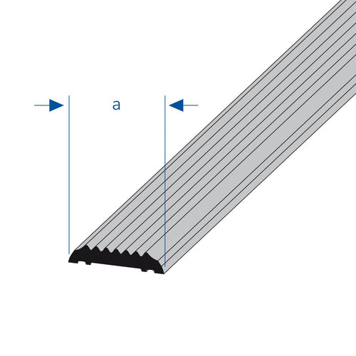 Einlage STEP PVC schwarz gerillt 25lfdm