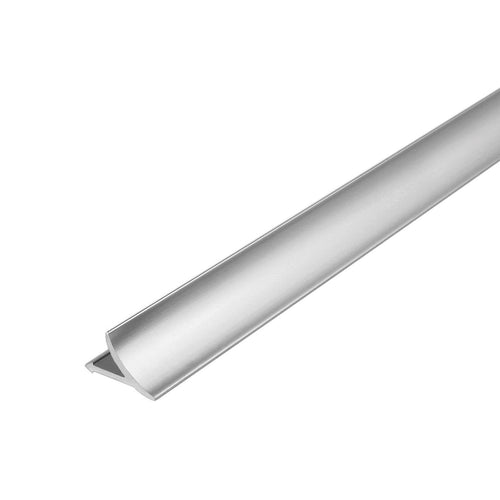 Wand/Boden-Anschlussprofil T-COVE Aluminium hochglanzeloxiert silber 16mm 250cm