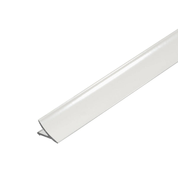 Profilé de raccord mur/sol DURAL T-COVE Aluminium thermolaqué blanc 12mm 250cm