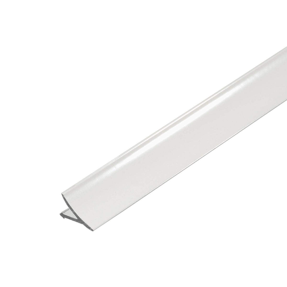 Wand/Boden-Anschlussprofil T-COVE Aluminium pulverbeschichtet weiß 22mm 250cm