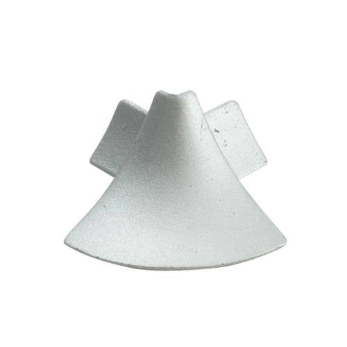 DURAL Angle extérieur T-COVE Métal coulé sous pression anodisé argent 22mm