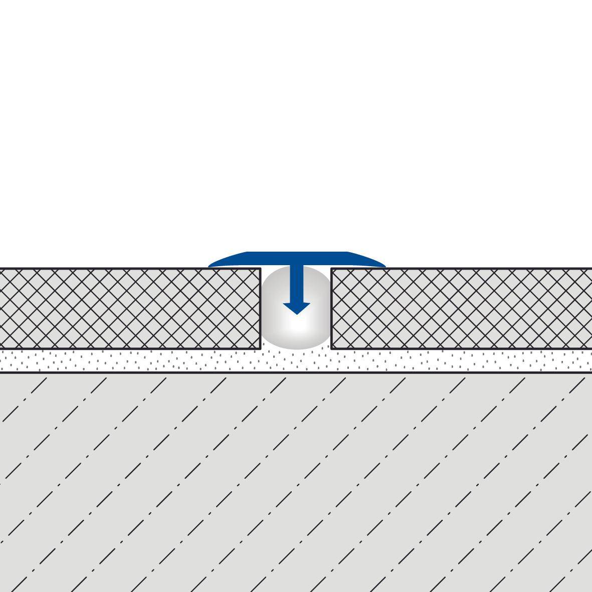 DURAL afdekprofiel passend voor Z-Flex Curver T-FLOOR aluminium naturel 6mm 250cm