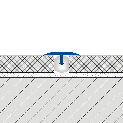 DURAL afdekprofiel passend voor Z-Flex Curver T-FLOOR aluminium naturel 6mm 250cm