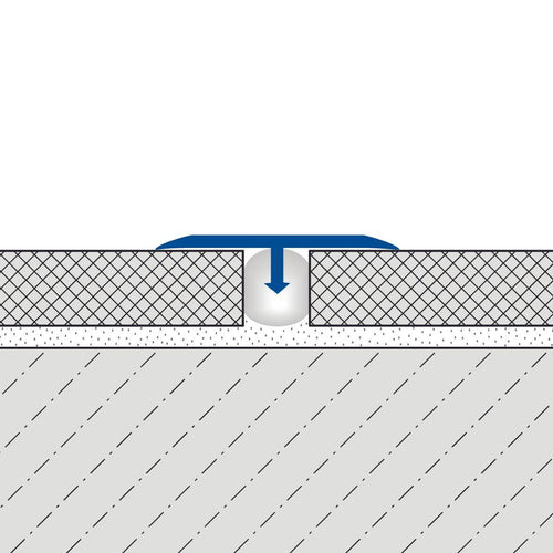DURAL afdekprofiel passend voor Z-Flex Curver T-FLOOR aluminium geanodiseerd titanium 7mm 250cm