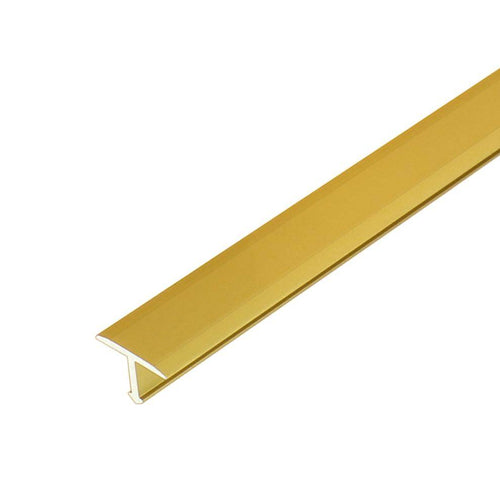 Abdeckprofil geeignet für Z-Flex Curver T-FLOOR Aluminium eloxiert gold 7mm 250cm