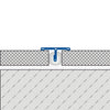DURAL Profilé de recouvrement T-FLOOR Acier inoxydable (V2A/304) argenté poli brillant avec film de protection 7mm 250cm
