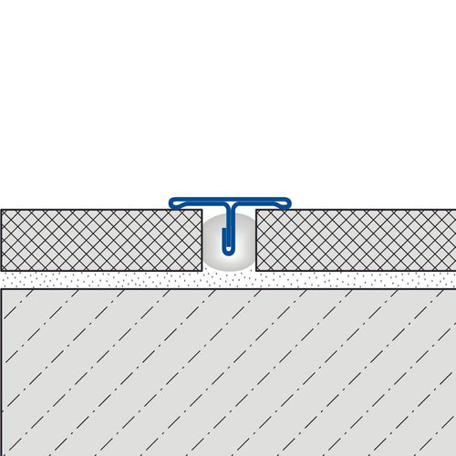 DURAL Profilé de recouvrement T-FLOOR Acier inoxydable (V2A/304) argenté poli brillant avec film de protection 7mm 250cm