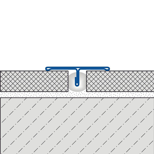 DURAL Profil de protection T-FLOOR acier inoxydable (V2A/304) argenté avec film de protection 7mm 250cm
